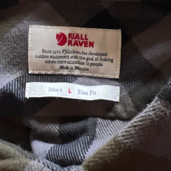 Fjall Raven Mens Skog Gray/Blue Button-Up Long Sleeve Shirt Size Large - Picture 2 of 8